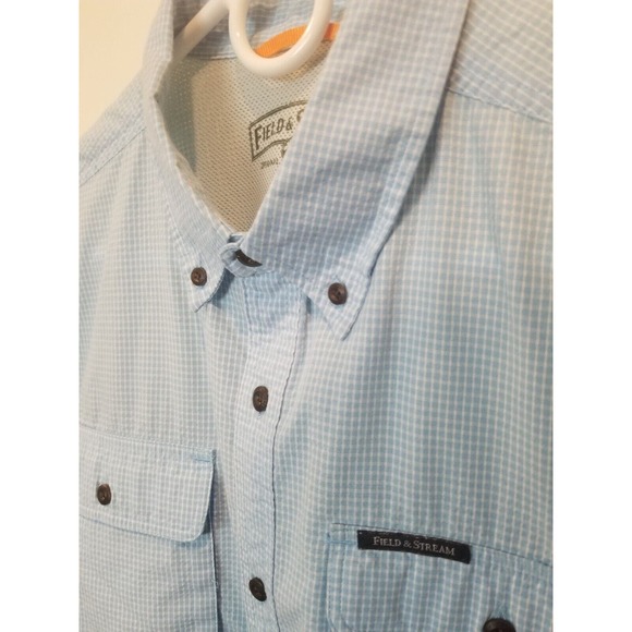 Field & Stream Blue Short Sleeve Outdoor Fishing Shirt Mens Large - Picture 5 of 12